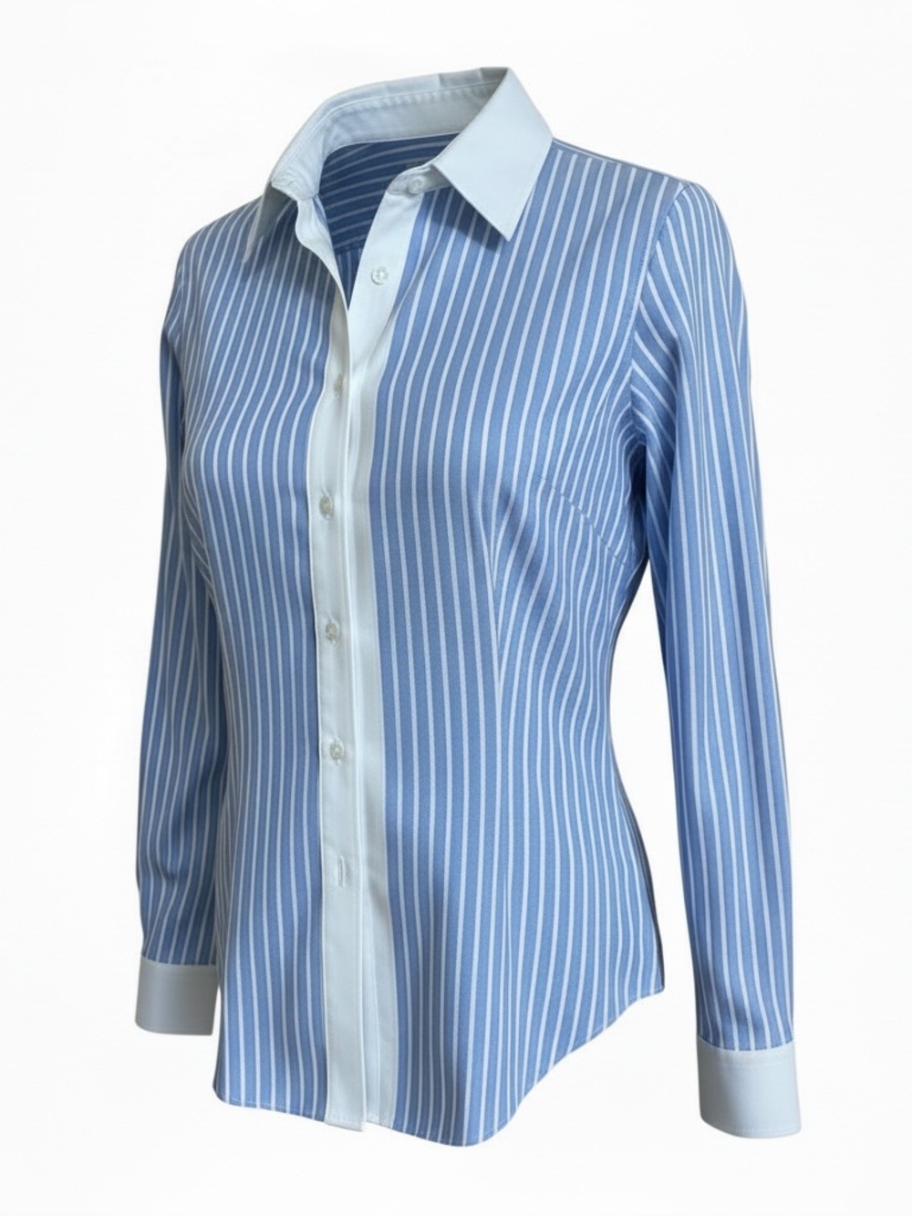 Women’s Brooks Brothers Blue and White Striped Dress Shirt size 8